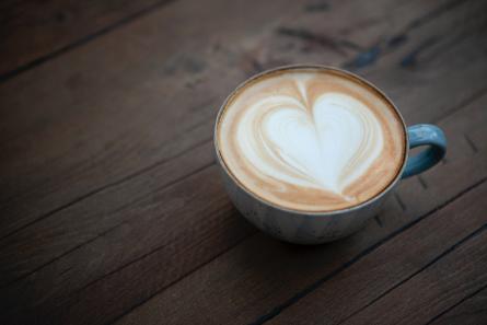 Corazón latte art