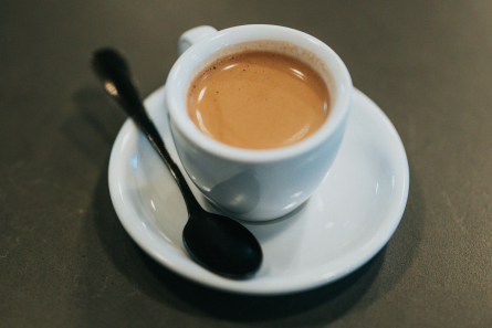 café y microbiona