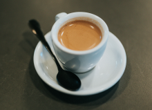 café y microbiona